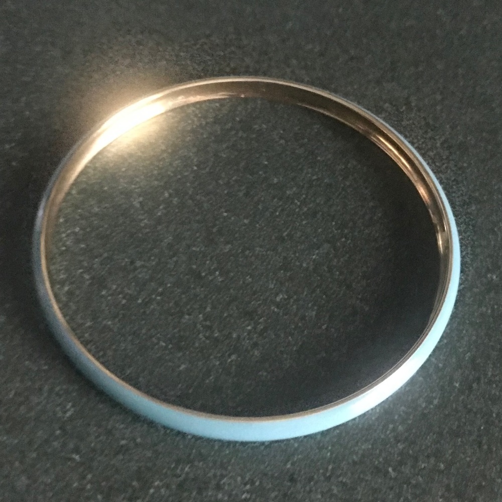 J Crew Gold-tone/Blue Enamel Bangle Bracelet